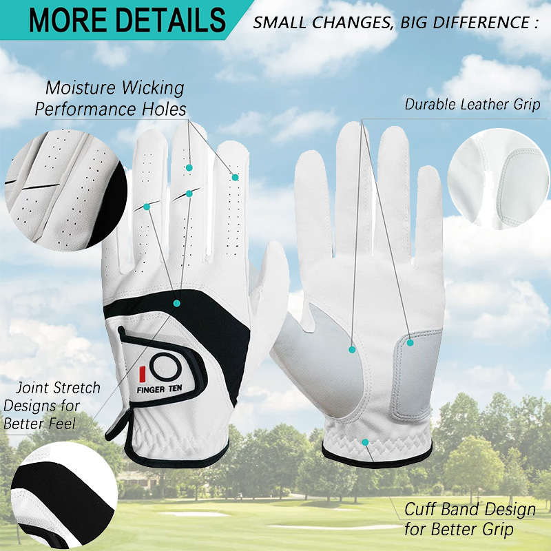 5 Pcs Golf Gloves Men Leather  - Golf Equipment Cheap のレビューと価格